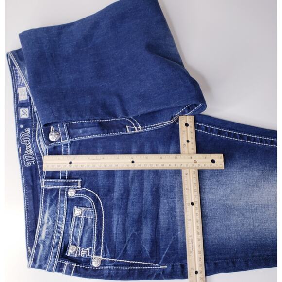MISS ME CHLOE BOOT Jeans Women's Size 30 Embellished Cross Style #M3437B in EUC - Picture 14 of 16